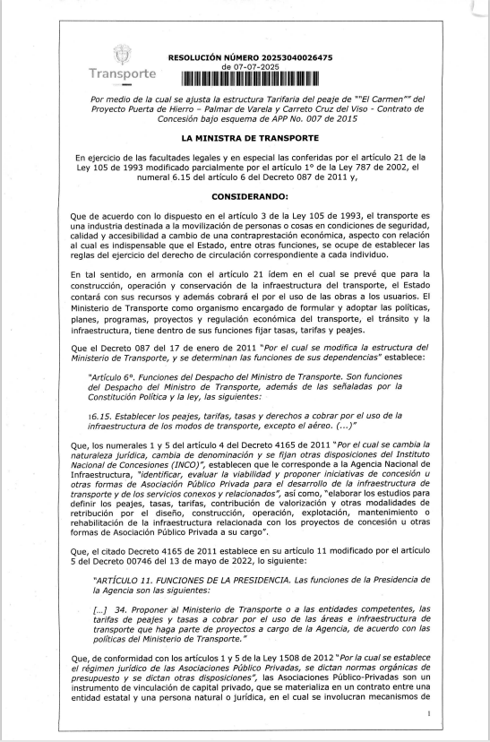 RESOLUCIÓN 20253040026475 07-07-2025